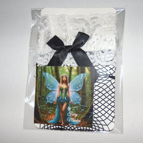 Sexy Women's Thigh High Stockings Over the knee Fish net Lace top with black bow - Picture 6 of 6